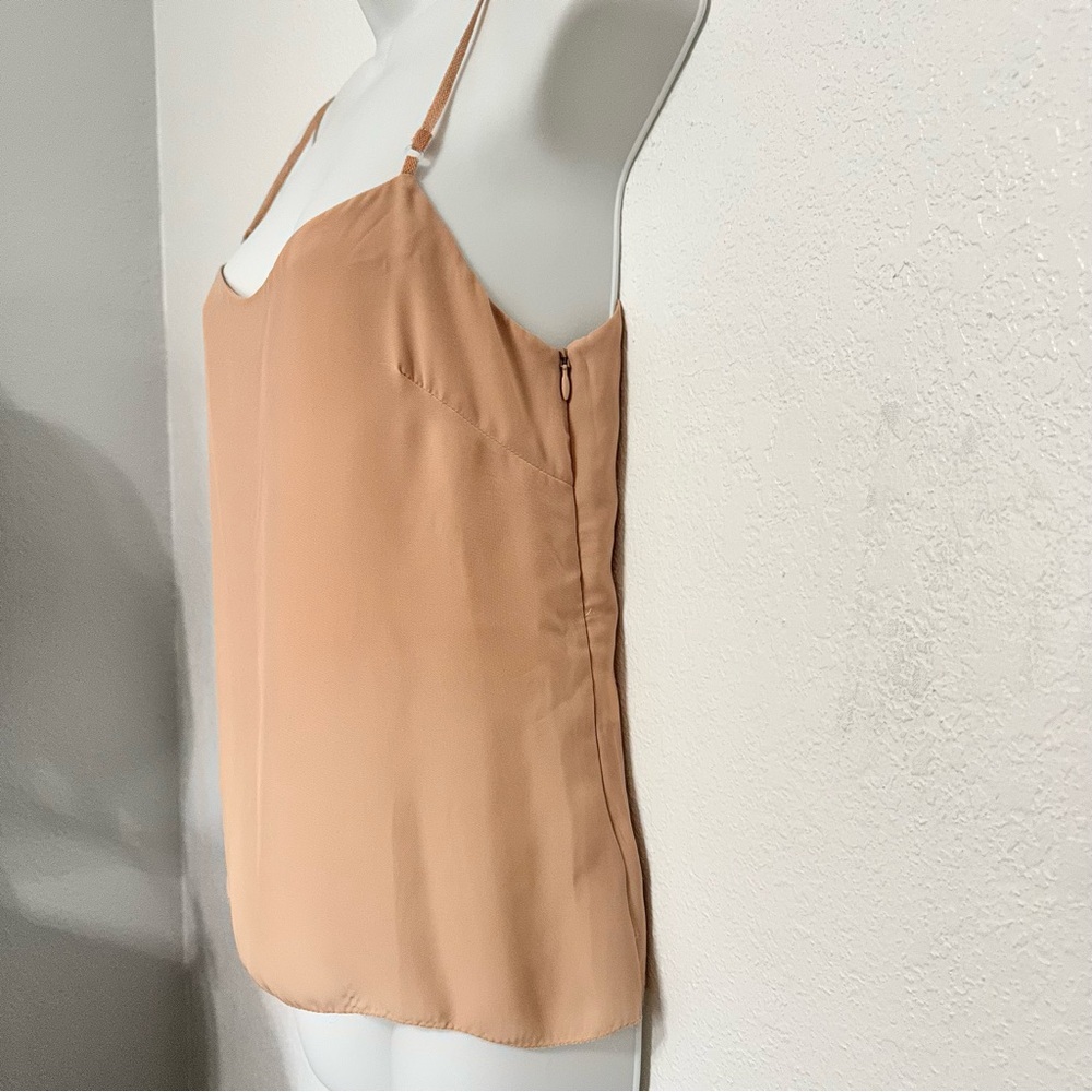Biyan nude spaghetti strap silky tank top m - Picture 3 of 8